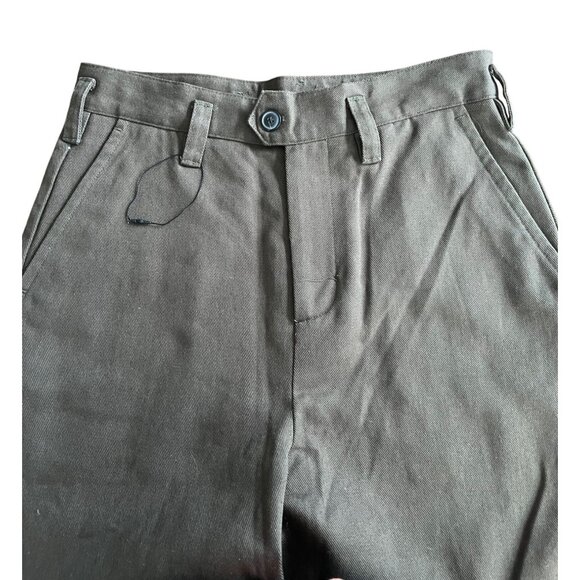 Zara Womens High Waisted Olive Green Wide-Leg Pants Size 29 - Picture 14 of 14